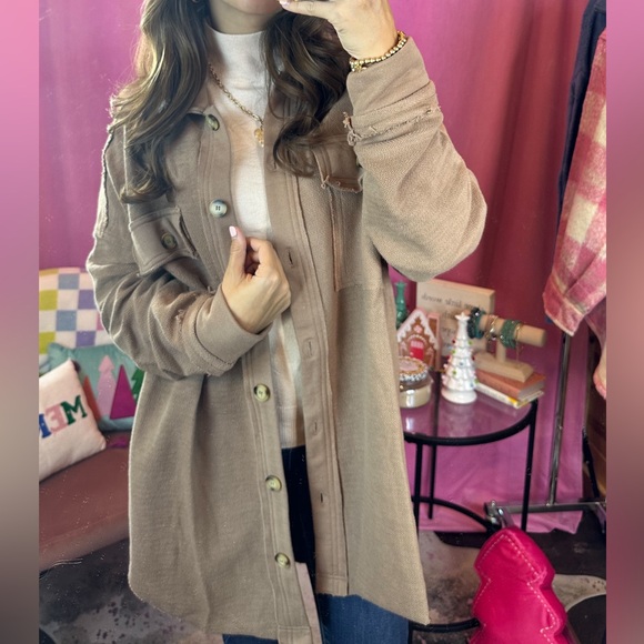 Taupe Shacket - Picture 1 of 2